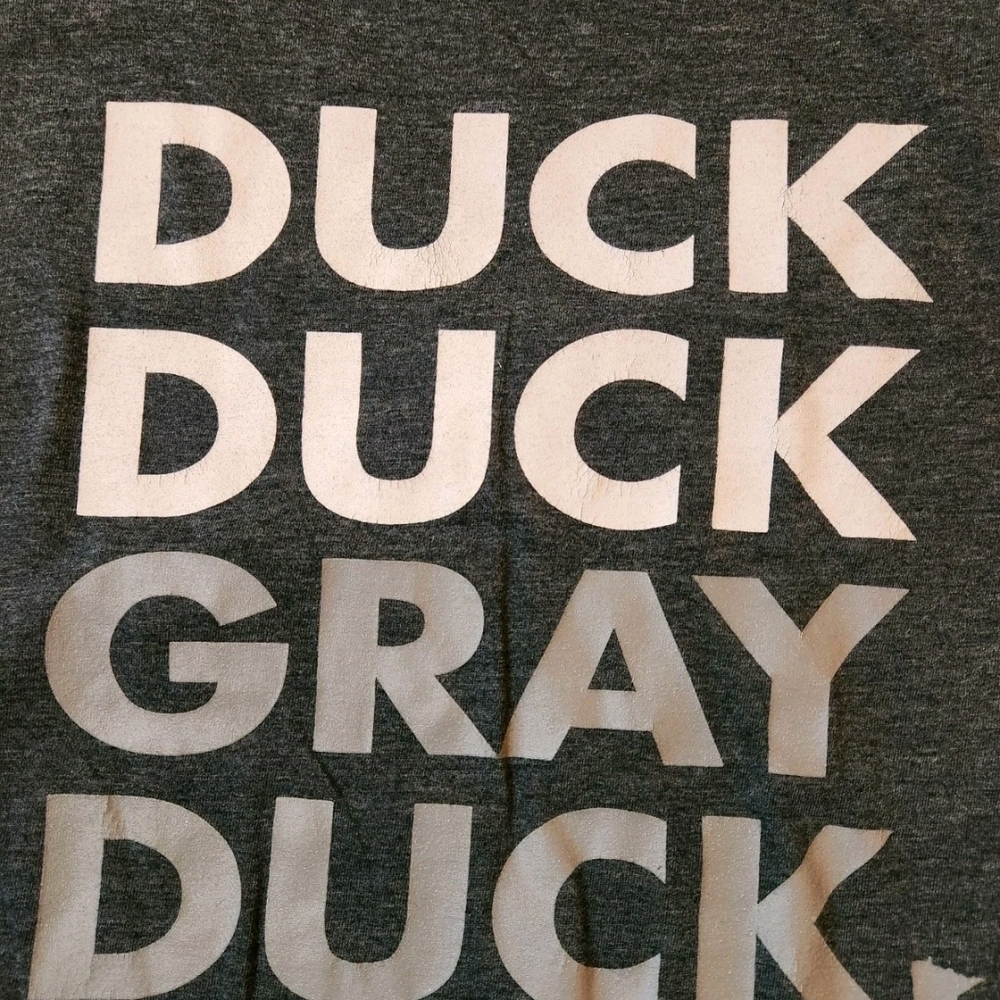 Gildan Charcoal Duck Duck Grey Duck Graphic Tee - Picture 8 of 8